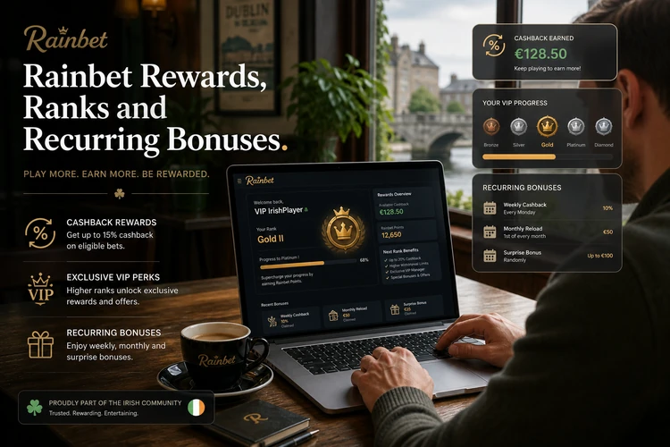 Rainbet Rewards, Ranks and Recurring Bonuses